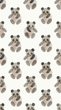 Cute Panda Pattern for Children's Room Decoration Ideas