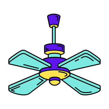 Green ceiling fan vector