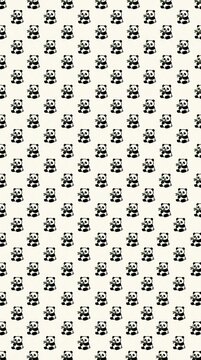 Cute Panda Pattern on Light Background for Fun Design Use