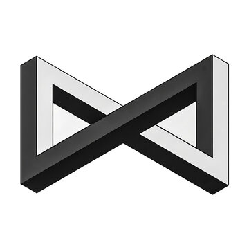 Impossible geometric shape vector illustration