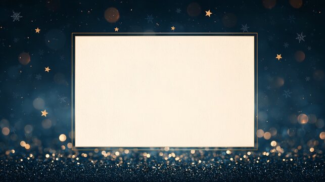 Celebrate with this shimmering night scene featuring stars and sparkle