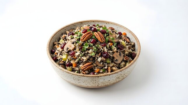 Thanksgiving Day Food Wild rice stuffing with - High Quality Modern Digital Asset for Design and Commercial Concept