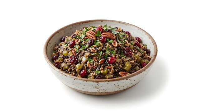 Thanksgiving Day Food Wild rice stuffing with - High Quality Modern Digital Asset for Design and Commercial Concept