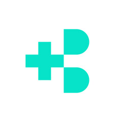 B plus medical creative minimalist logo design © Jos Logo