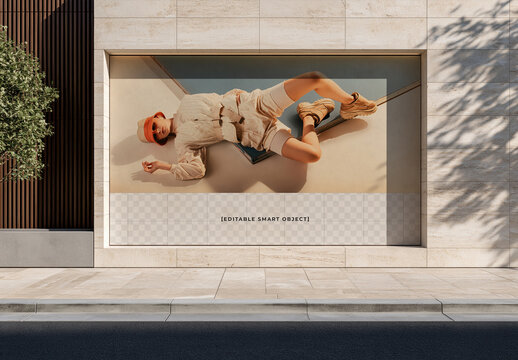 Large Outdoor Wall Billboard Mockup