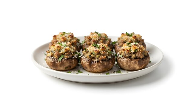 Thanksgiving Day Food Stuffed mushrooms isolated studi&hellip; - High Quality Modern Digital Asset for Design and Commercial Concept