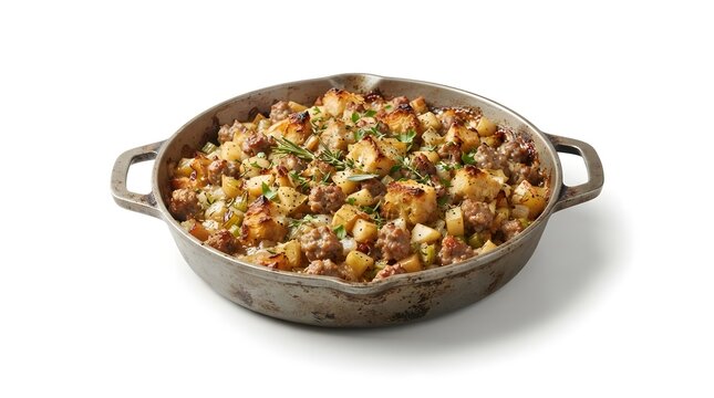 Thanksgiving Day Food Sausage and apple stuffing - High Quality Modern Digital Asset for Design and Commercial Concept