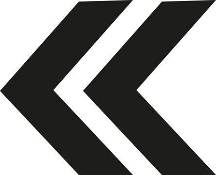 Double Left Chevron Arrow
