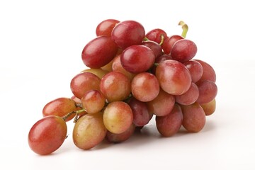 Fototapeta premium Bunch of fresh ripe grapes on white background