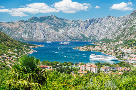 Outstanding picturesque view on Kotor Bay in Montenegro