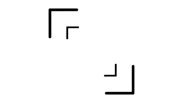 Set of four corner brackets arranged in various sizes for design and layout elements.