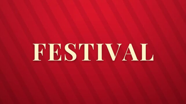 Happy Chinese New Year kinetic text with circle reveal and zoom transitions in gold and red