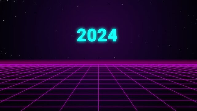 Neon Glow Digital Year Transition Design Showing Twenty Twenty One Twenty Twenty Two