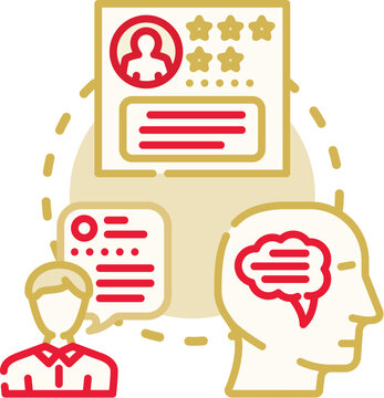 Person conceptualizing self confidence and public speaking, communicating with self love, and evaluating personal growth for social interaction and assertiveness