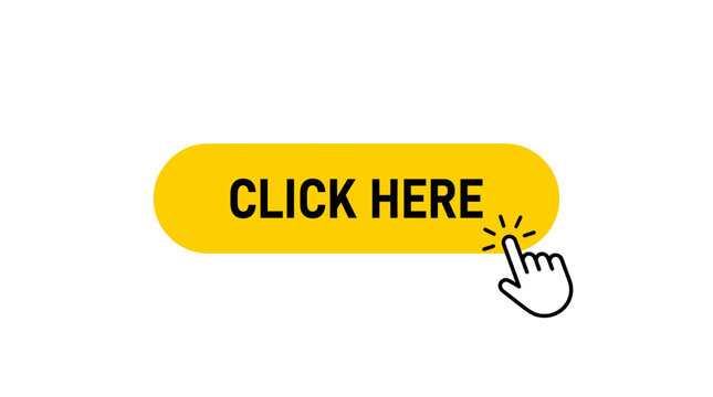 Click Here Yellow Button with Hand Cursor Icon
