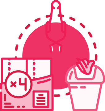 Available supplies concept. Provisions equipment, resources inventory, reserve backlog icon vector illustration