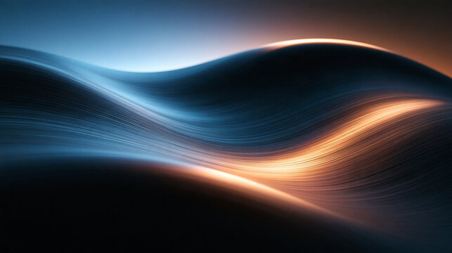 Abstract Flowing Wave Lines with Glowing Light Background