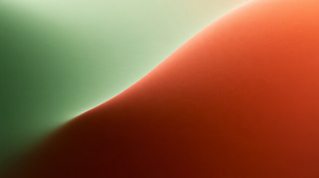 Minimalist Abstract Curved Background with Orange and Green Gradient
