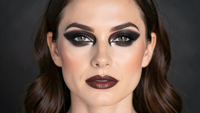 viso di donna con make-up 