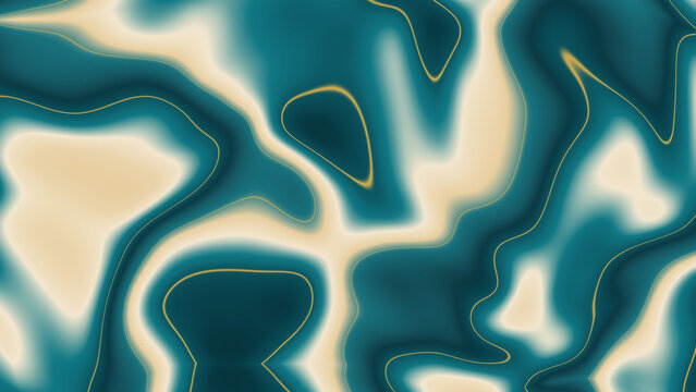 Liquid marble fluid art with gold veins