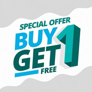 Special offer buy one get one free promotional banner