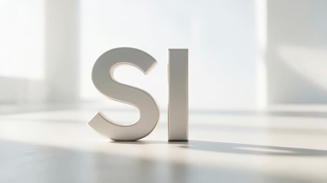 SI Superintelligence 3D Letters in Bright Modern Technology Concept