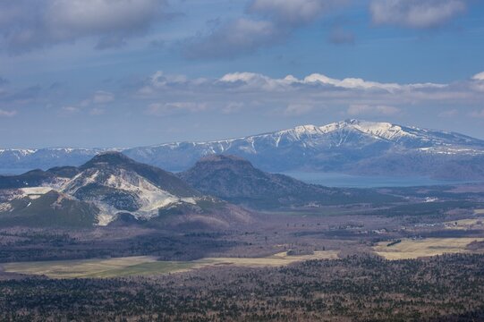 Beautiful landscape of the Akan National Park, Hokkaido, Japan