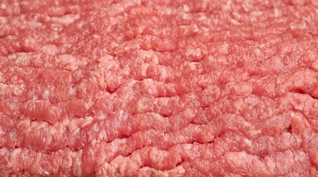 Close up texture of fresh raw ground meat with fat