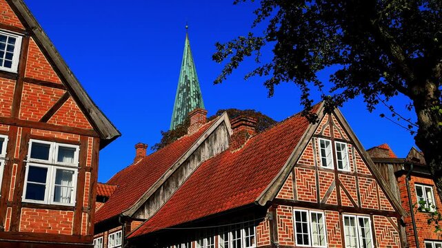 the historic german city of eutin 4k video