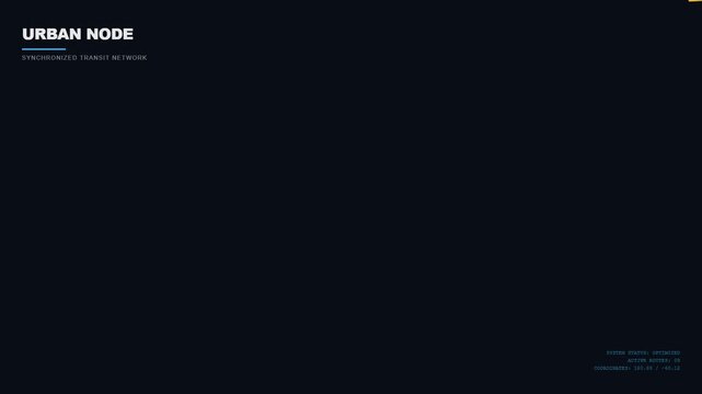 Urban Node Minimalist Logo Animation on Dark Background
