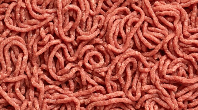 Close up view of fresh raw ground meat texture