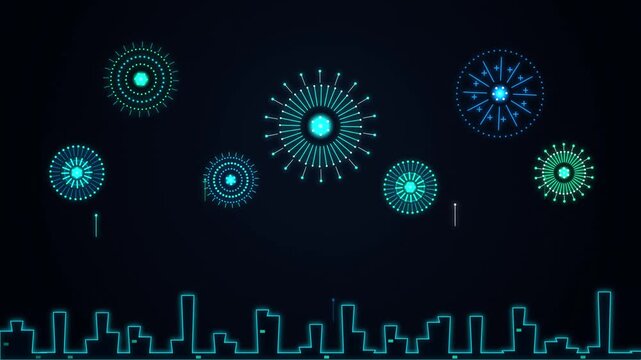 5 oct 26 (21).mov,
Digital city skyline with glowing neon fireworks in the night sky, abstract technology background for celebration and festive events,
fireworks,city,skyline,neon,glowing,night,abstr
