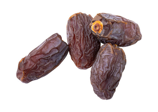 Close-up fresh sweet medjool dates isolated on transparent background