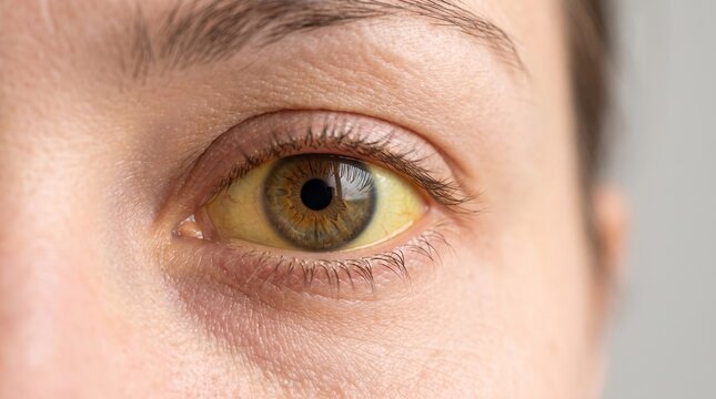 Scleral Icterus Showing Yellow Discoloration of the Eye