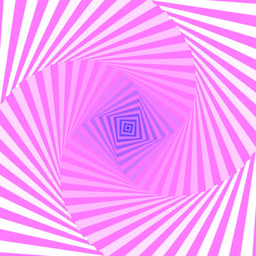 Pink and Purple Optical Illusion Spiral Geometric Vector Background