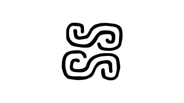 Link Symbol For Connection And Linking Hand-Drawn Doodle Animation With Alpha Channel. Chain Link And Network Connection, Transparent Background. 4K Loop Hand Drawn Icon.