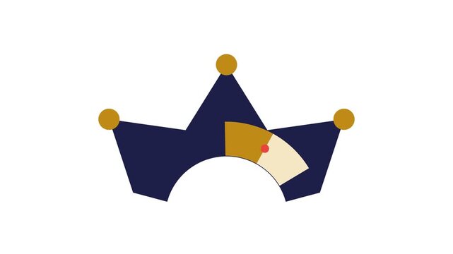Animated Crown Icon With Spinning Jewel