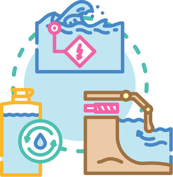 Resurgence wave concept. Renewalism revivalism, renewal recovery, awakening return icon vector illustration