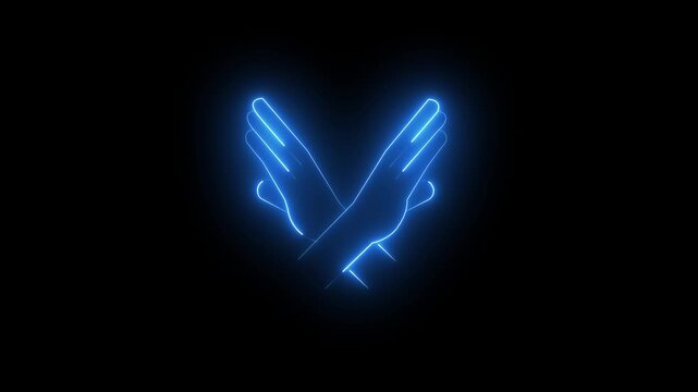 Play button icon with stock footage video asset label on dark background for media production