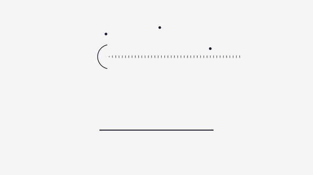 Animated Arc Sweeping Over Dashed Baseline Diagram
