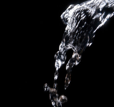 Pouring Water Stream Macro Texture