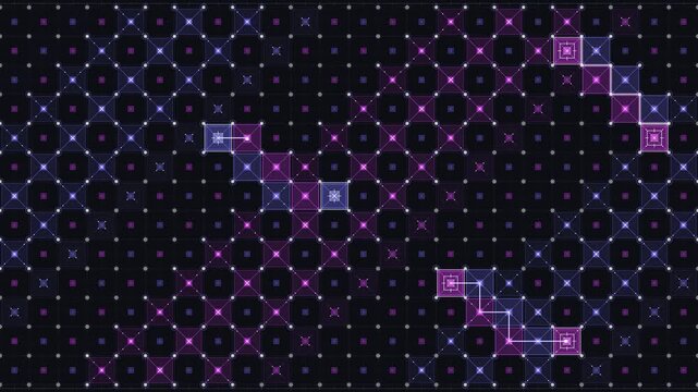 Quantum Error Correction Lattice Surface Code Topology Motion Background - 4K 60fps Infinite Loop