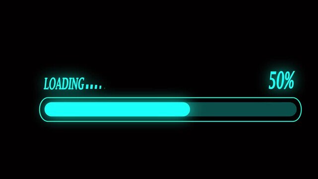 Loading progress bar with ten percent complete
