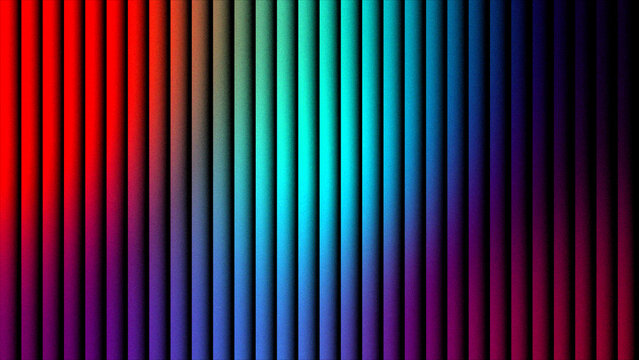 Vertical gradient stripes in red, cyan, and blue, abstract pattern of parallel lines with soft light transitions