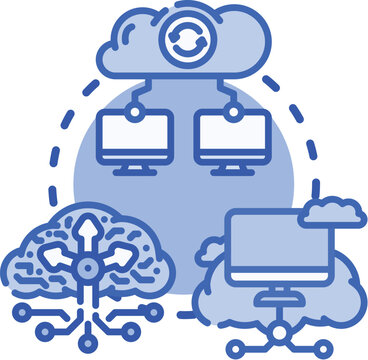 Throughput management concept. Scheduling demand, optimization performance, scaling control icon vector illustration