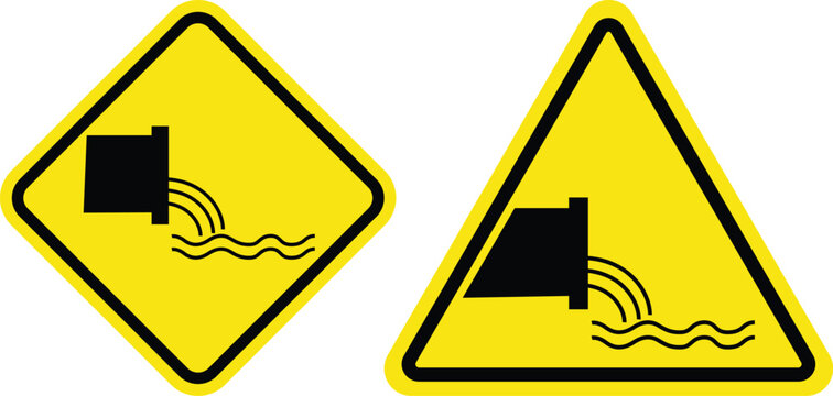 Sewage Effluent Outfall Warning vector.