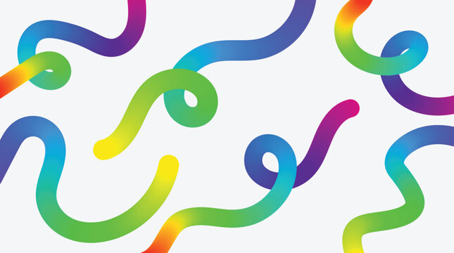 Colorful abstract fluid shapes vector design