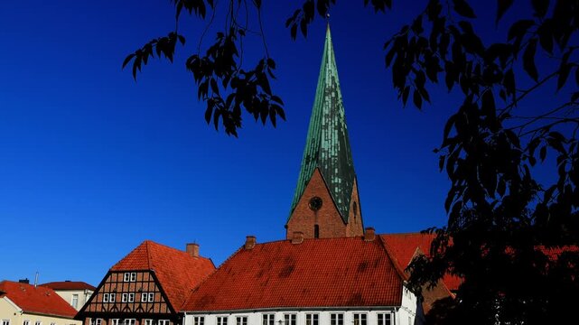 the historic german city of eutin 4k video