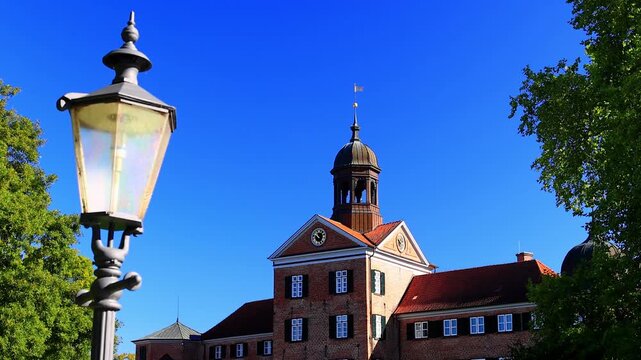 castle eutin in germany 4k video with a pan