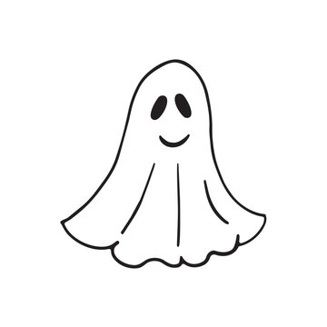 Icona di fantasma di Halloween, illustrazione vettoriale